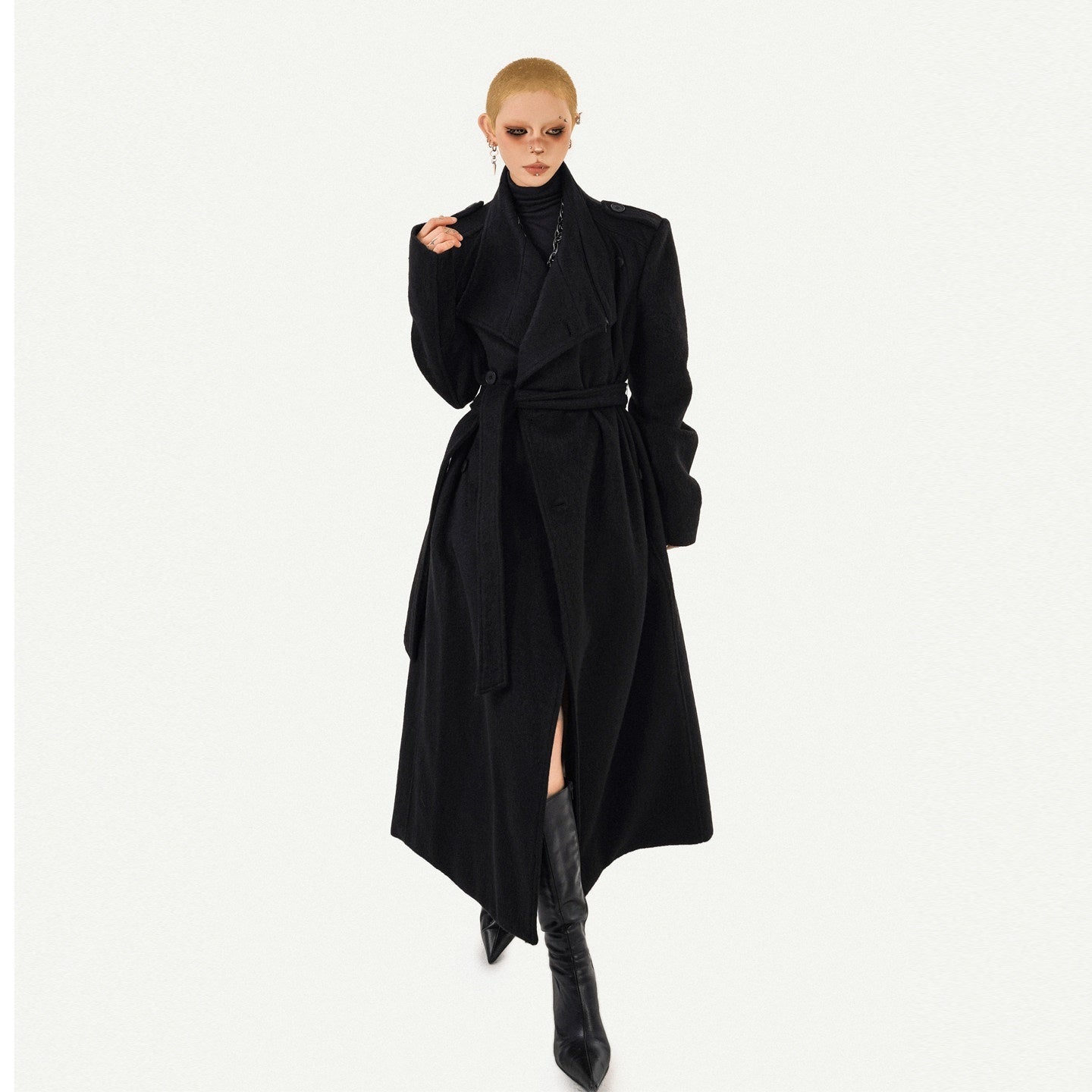 Nico_Molly_Belted_Loose_Notch_Collar_Office_Ol_Workwear_Women_Black_Gray_Long_Coats_MISSTT
