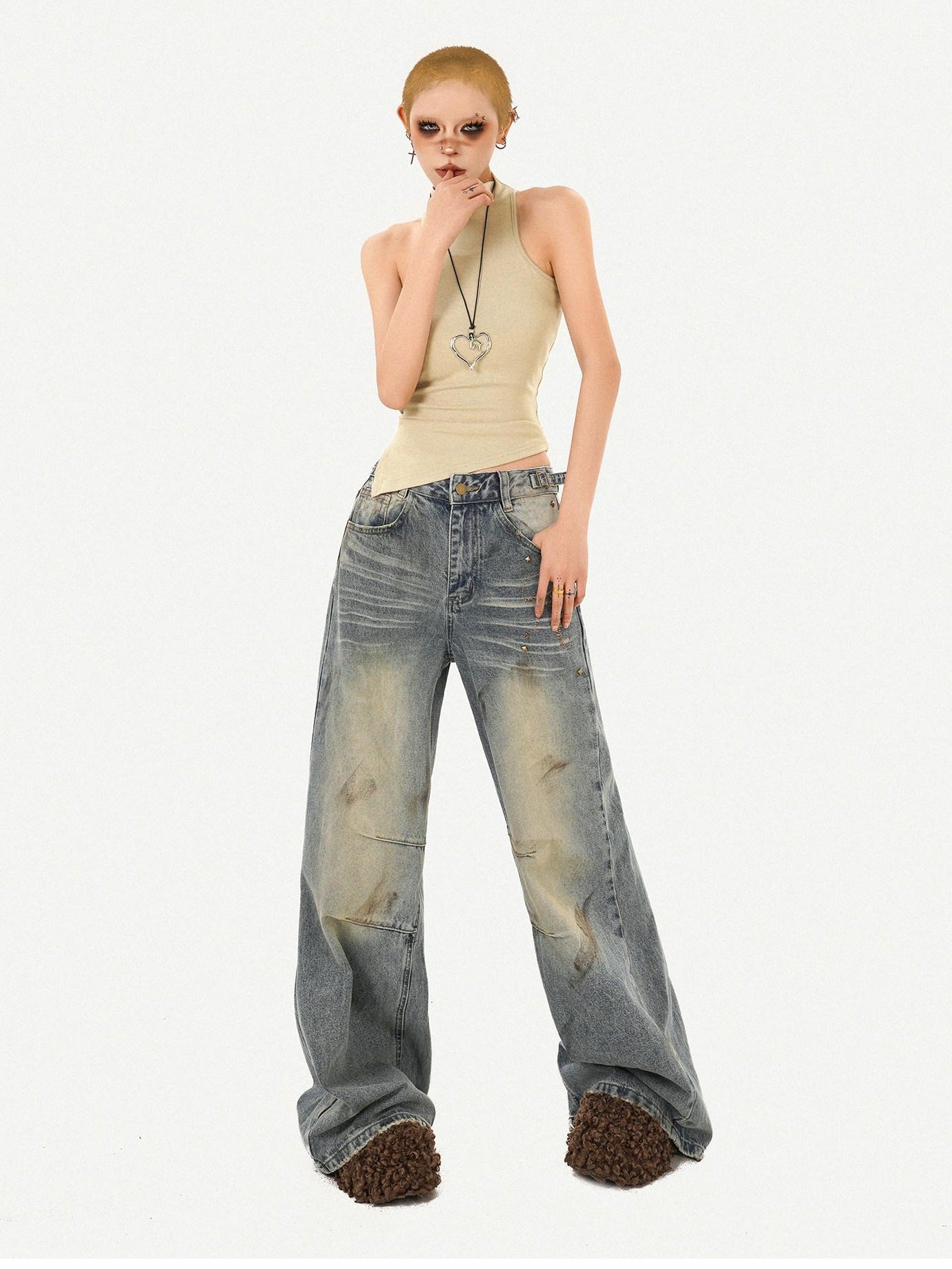Nico Molly Combed Cotton Padded Slim Fit Stand Collar Women Essential Tank Tops