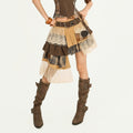 Nico_Molly_Cooling_Sexy_A_Line_Asymmetrical_Ribbon_Elastic_Mid_Waist_Lined_Brown_Midi_Skirts_MISSTT