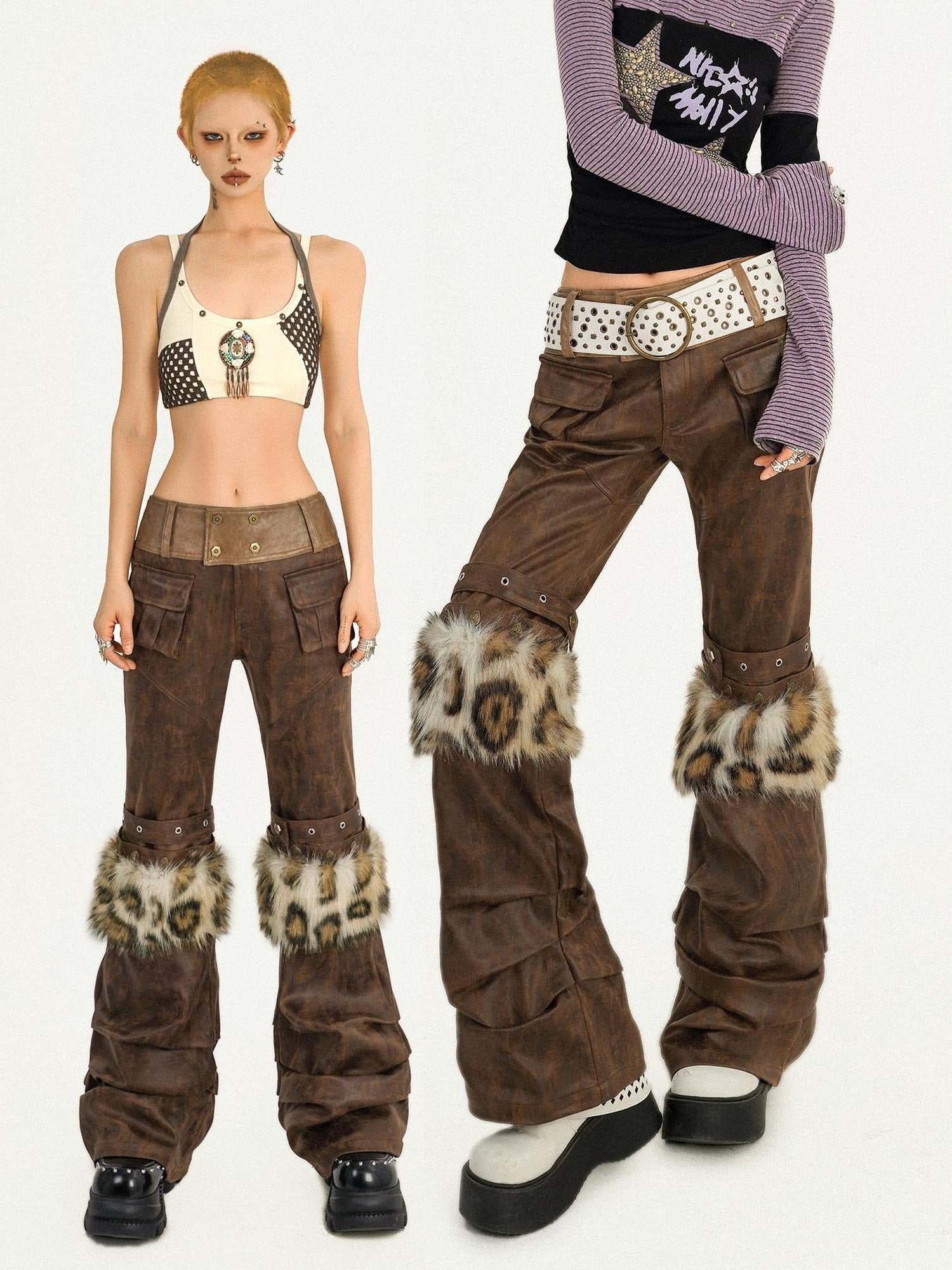 Nico Molly Deep Brown Zipper Natural Waist Original Straight Fit Women Straight Pants