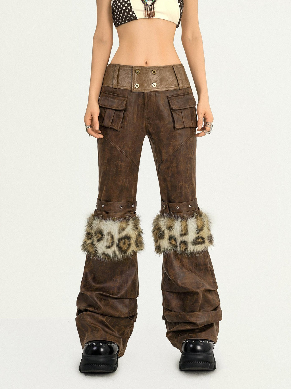 Nico Molly Deep Brown Zipper Natural Waist Original Straight Fit Women Straight Pants