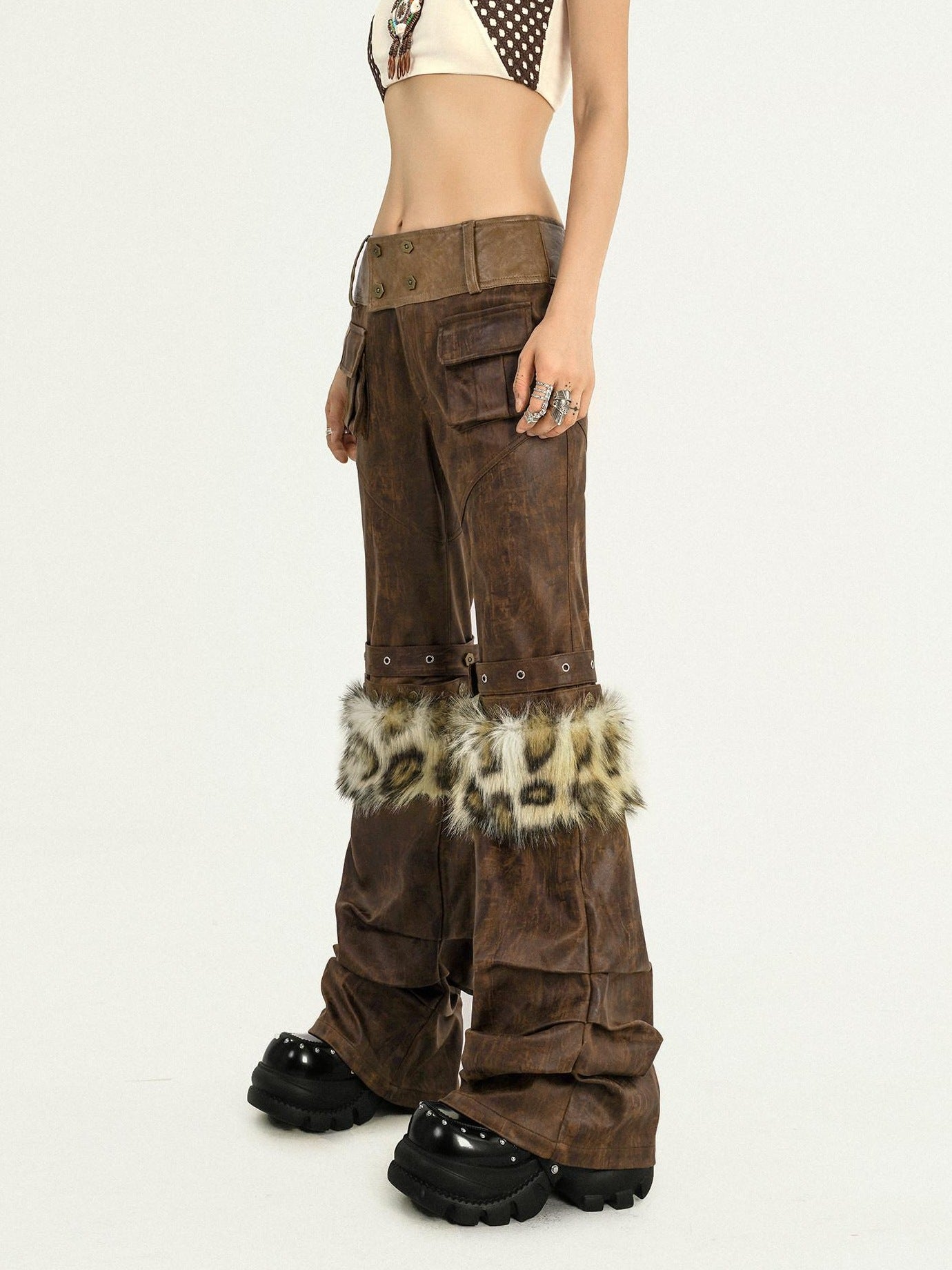 Nico Molly Deep Brown Zipper Natural Waist Original Straight Fit Women Straight Pants