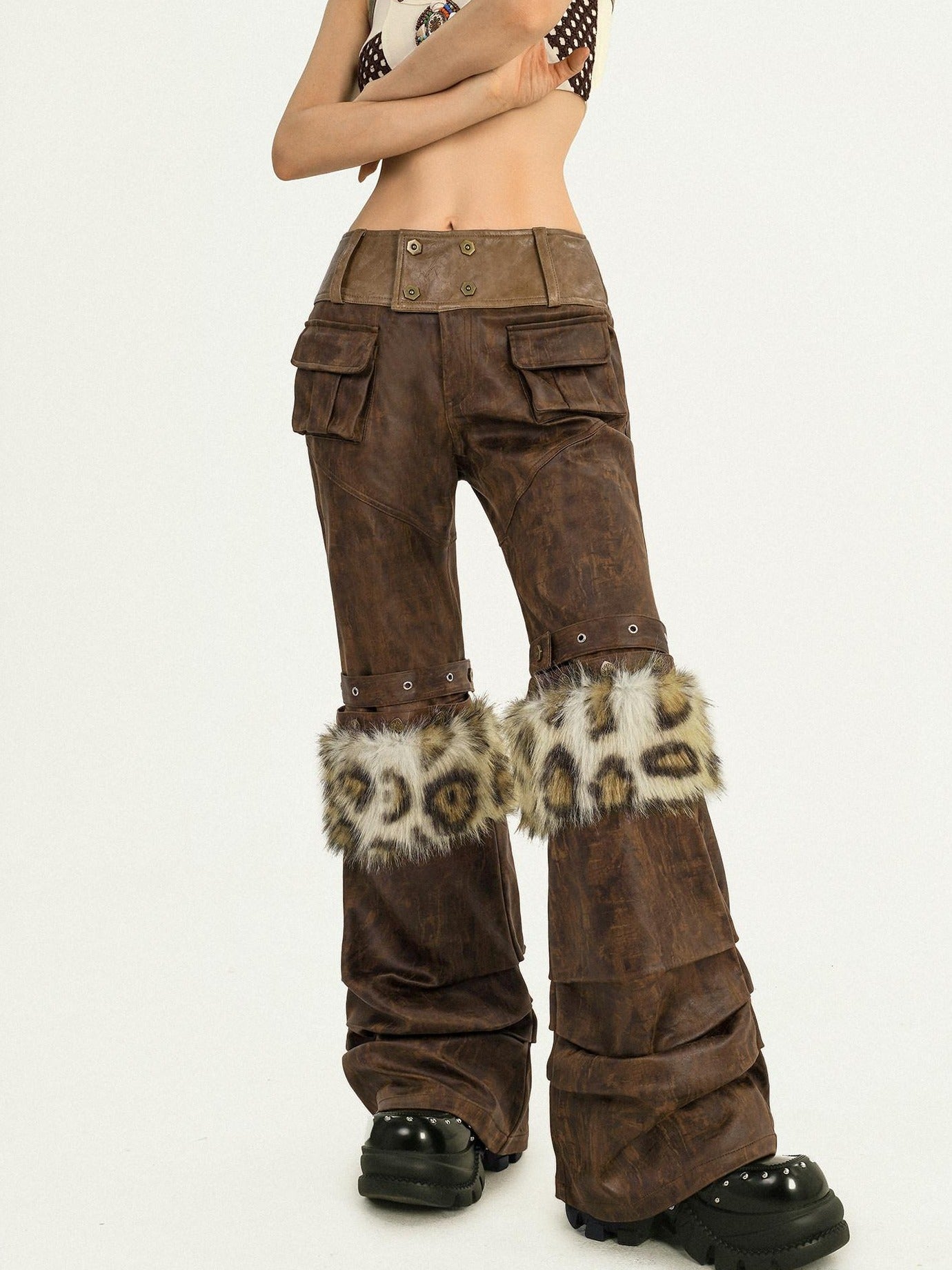 Nico Molly Deep Brown Zipper Natural Waist Original Straight Fit Women Straight Pants