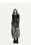 Nico_Molly_Durable_Vintage_Slim_Fit_Zip_Hooded_Retro_Pattern_Womens_Black_Hoodie_MISSTT