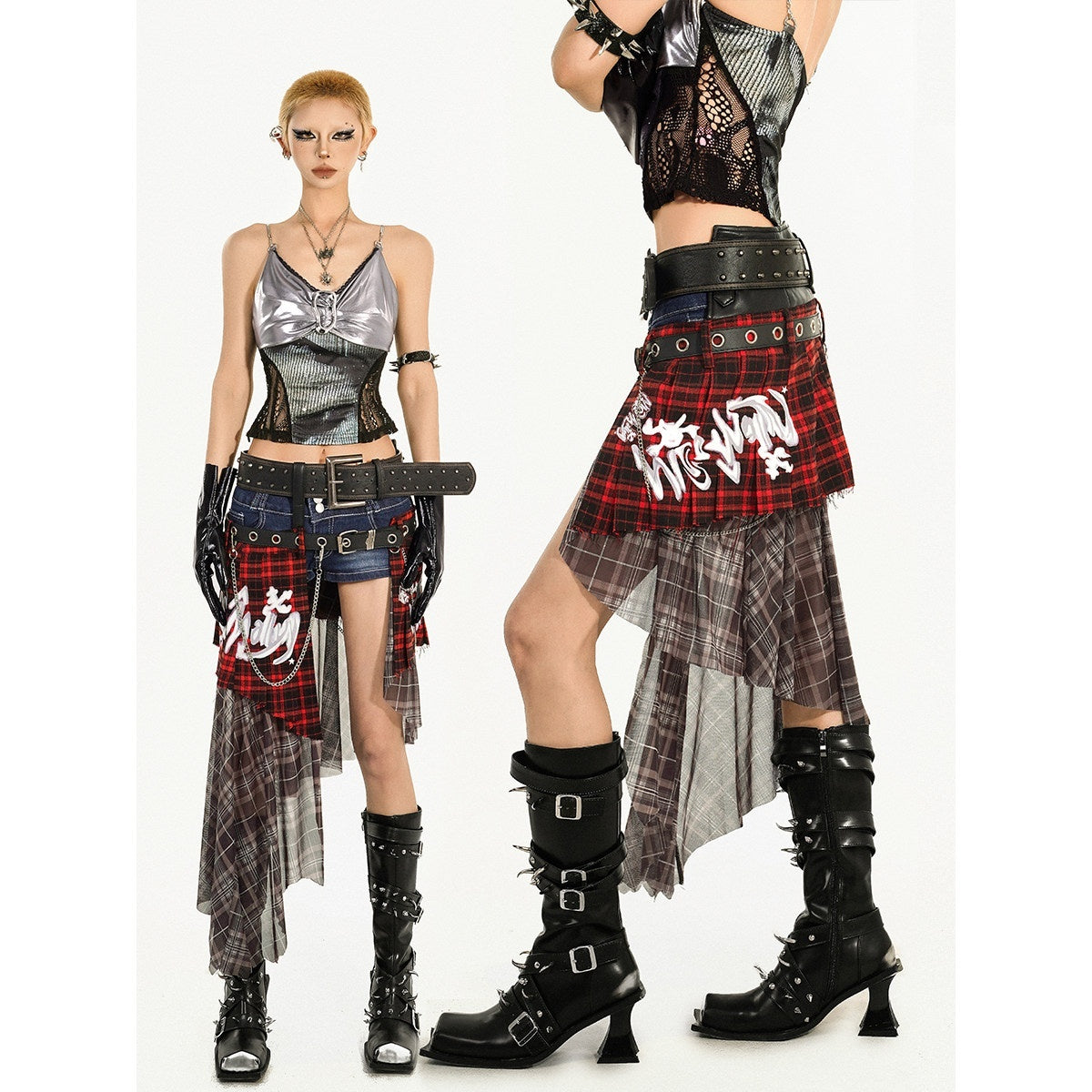 Nico_Molly_Edgy_Patchwork_Street_Punk_A_Line_Mid_Waist_Tie_Women_Travel_Maxi_Skirts_MISSTT