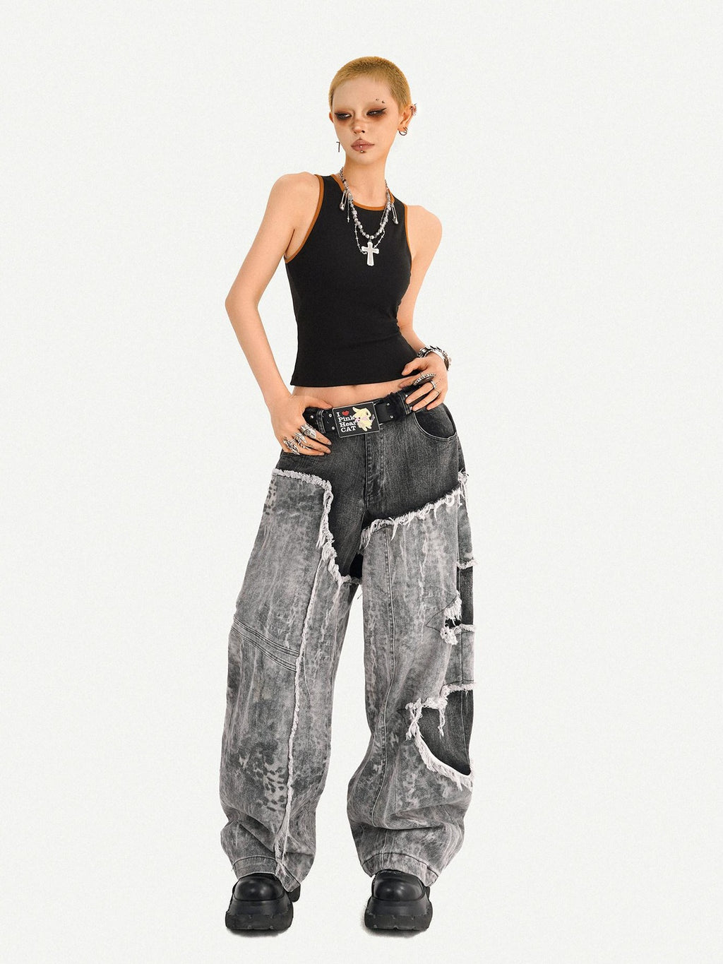 Nico Molly Elastic Slim Fit Round Neck A Line Narrow Straps Cropped Women Solid Tank Tops