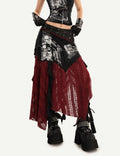 Nico_Molly_Flattering_High_Waist_Asymmetric_A_Line_Women_Black_Red_Back_Zip_Maxi_Skirts_MISSTT