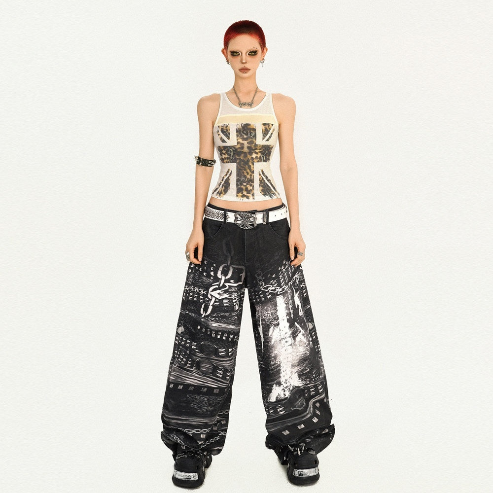 Nico_Molly_Graphic_Print_Street_Slim_Fit_Cropped_Women_White_Short_Tank_Tops_MISSTT