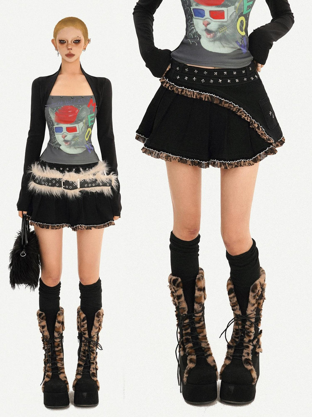 Nico Molly High Waist Frayed Hem Vintage Denim A Line For Women Everyday Black Mini Skirts
