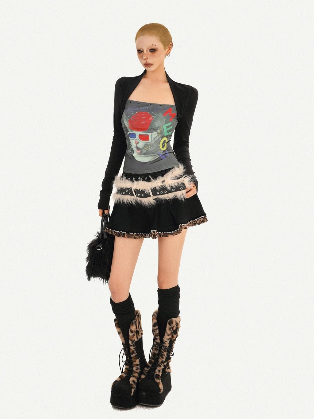 Nico Molly High Waist Frayed Hem Vintage Denim A Line For Women Everyday Black Mini Skirts