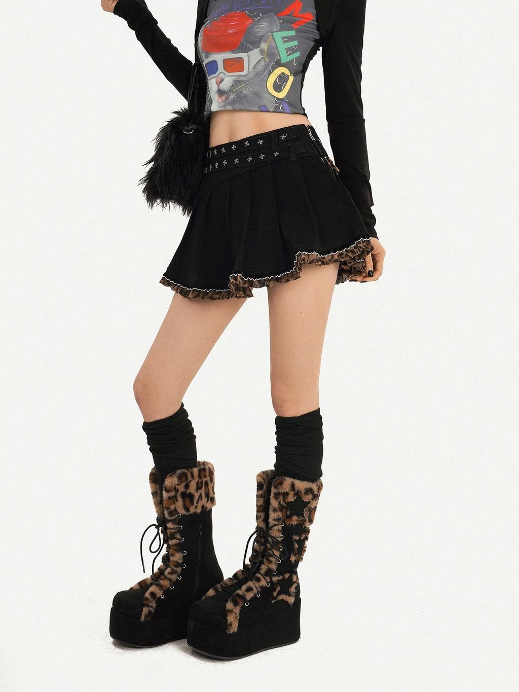 Nico Molly High Waist Frayed Hem Vintage Denim A Line For Women Everyday Black Mini Skirts