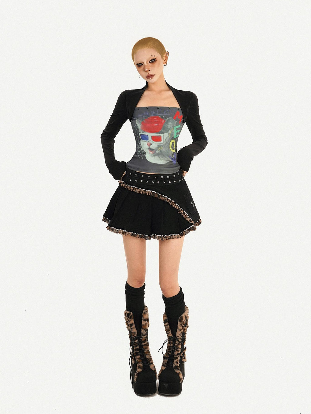 Nico Molly High Waist Frayed Hem Vintage Denim A Line For Women Everyday Black Mini Skirts