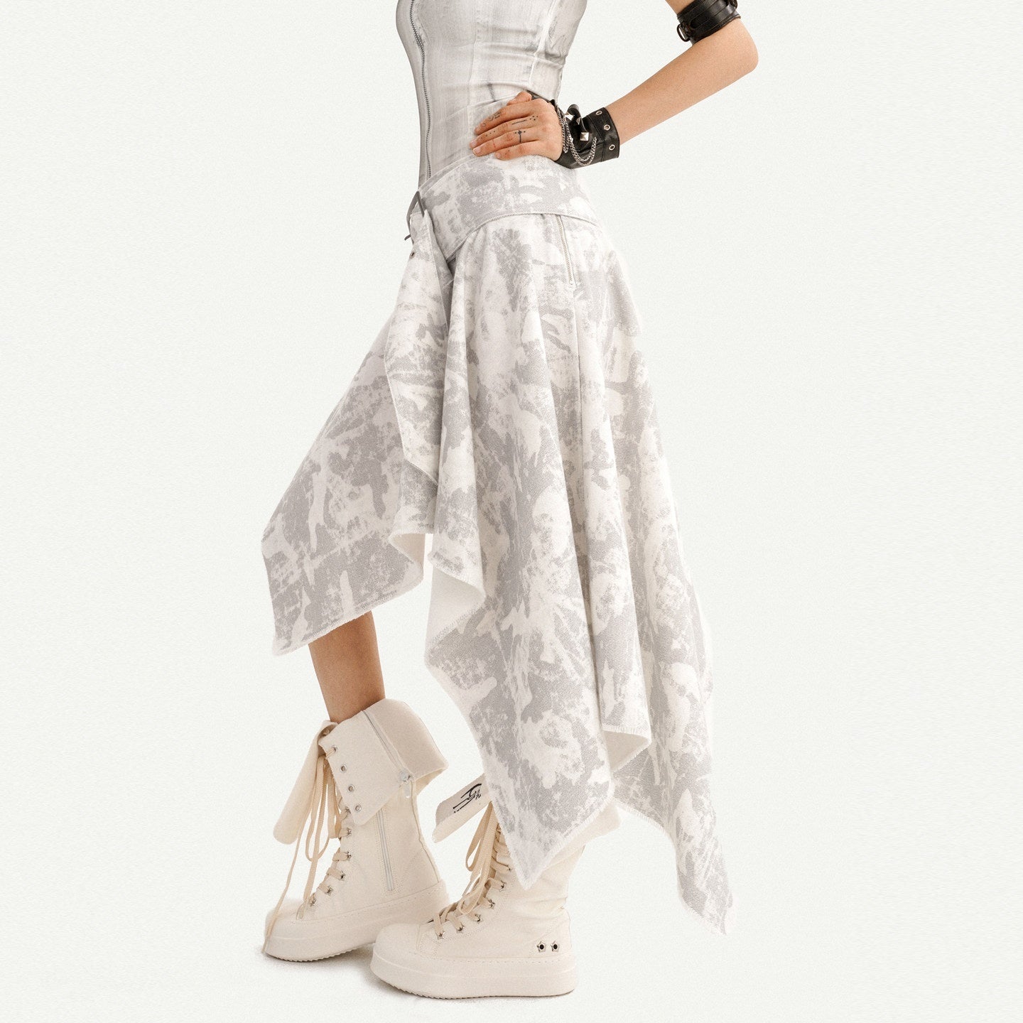 Nico_Molly_High_Waist_Printed_Leather_Sleeveless_Zip_Vest_Women_Fashion_Top_&_Skirt_Sets_MISSTT
