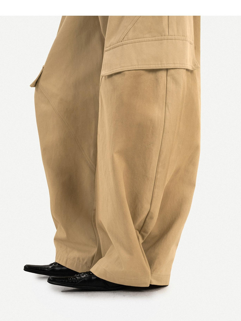 Nico Molly High Waisted Cargo Style Button Front Khaki Straight Leg Women Wide Leg Pants