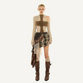 Nico_Molly_Long_Sleeve_Crewneck_Two_Piece_Casual_Khaki_Skirt_Top_&_Skirt_Sets_MISSTT