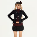 Nico_Molly_Metal_Trim_Cropped_Turtleneck_Slim_High_Waist_Black_Top_&_Skirt_Sets_MISSTT
