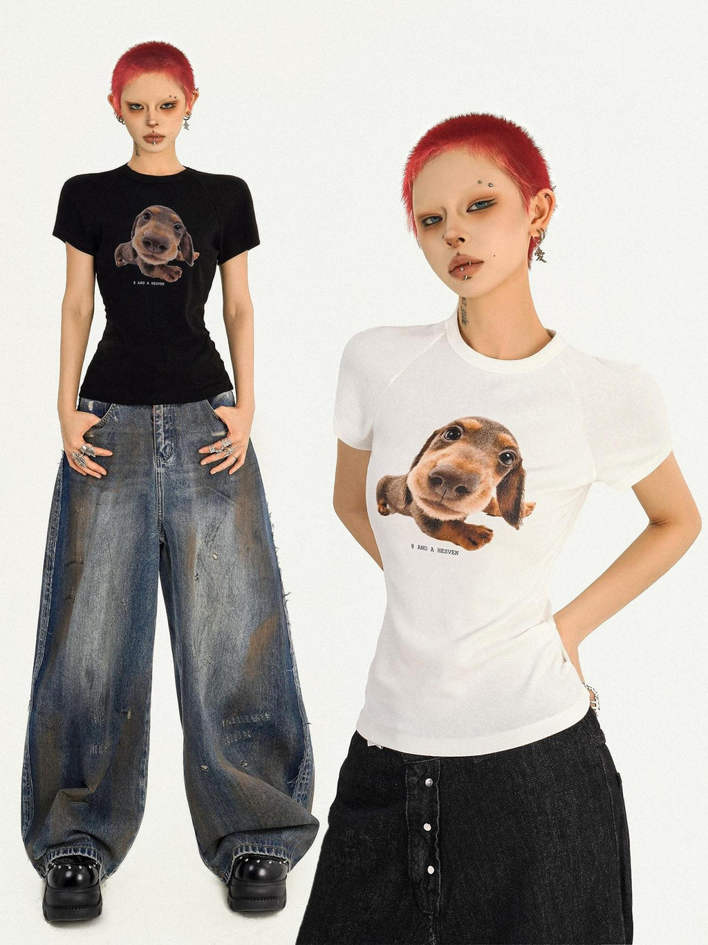 Nico Molly Moisture Wicking Streetwear Slim Animal Print Crop Women Short Sleeve T-Shirts