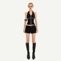 Nico_Molly_Natural_Waist_Sexy_Slim_Button_Front_Women_Black_Mini_Shorts_MISSTT