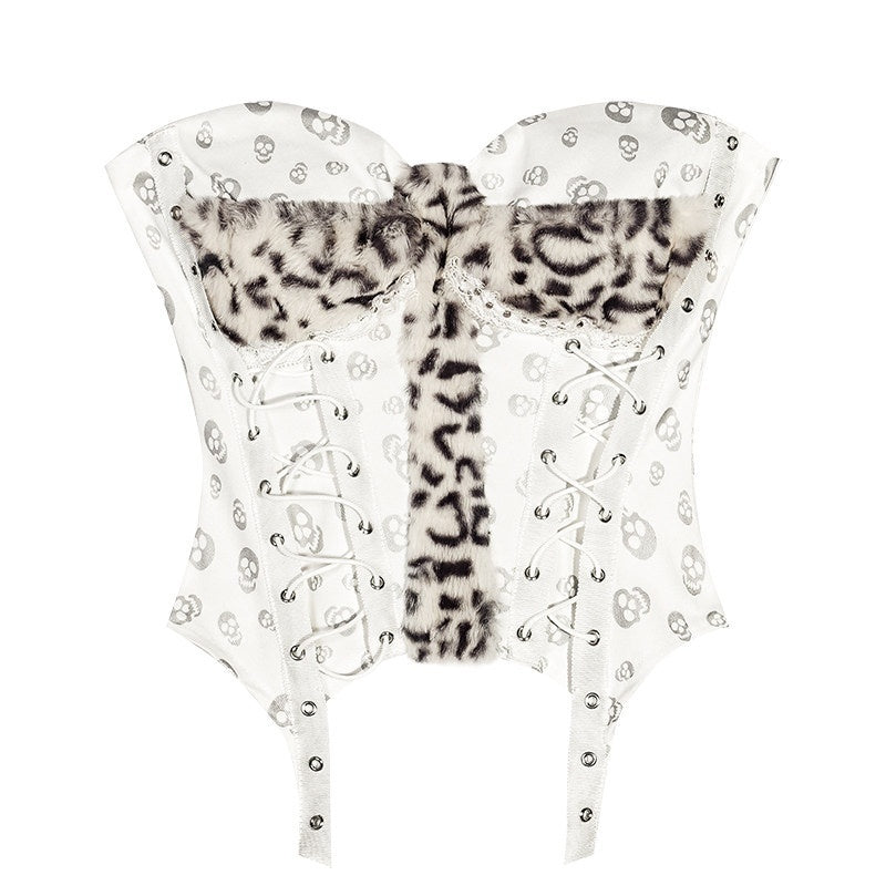 Nico_Molly_Original_Asymmetric_Padded_Slim_Fit_Short_White_Leopard_Print_Women_Tube_Tops_MISSTT