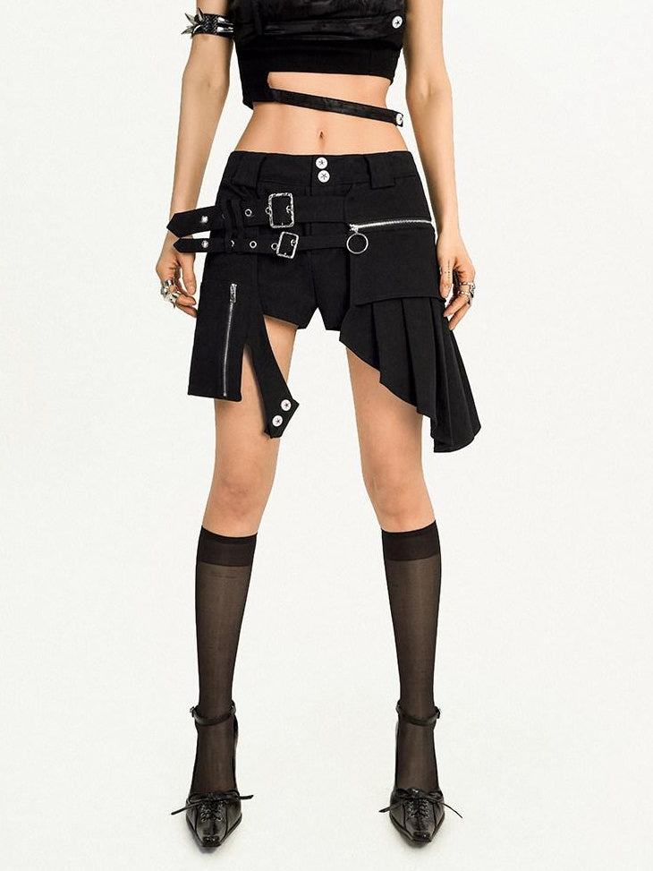 Nico Molly Original Black Tube Top Natural Waist Straight Shorts Women Top & Shorts Sets