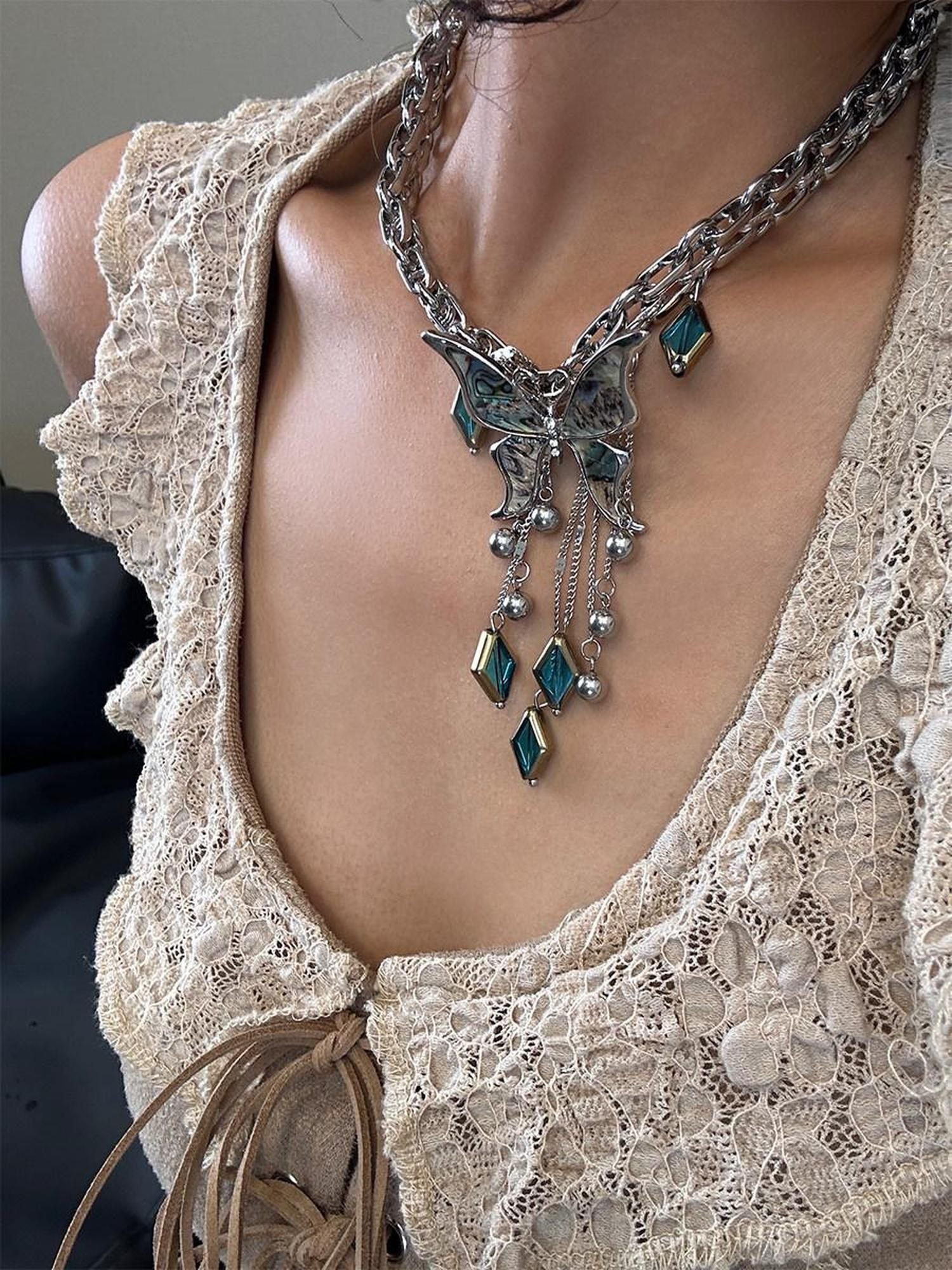 Nico Molly Original Design Twisted Rope Chain Alloy Pendant Choker Women Necklaces