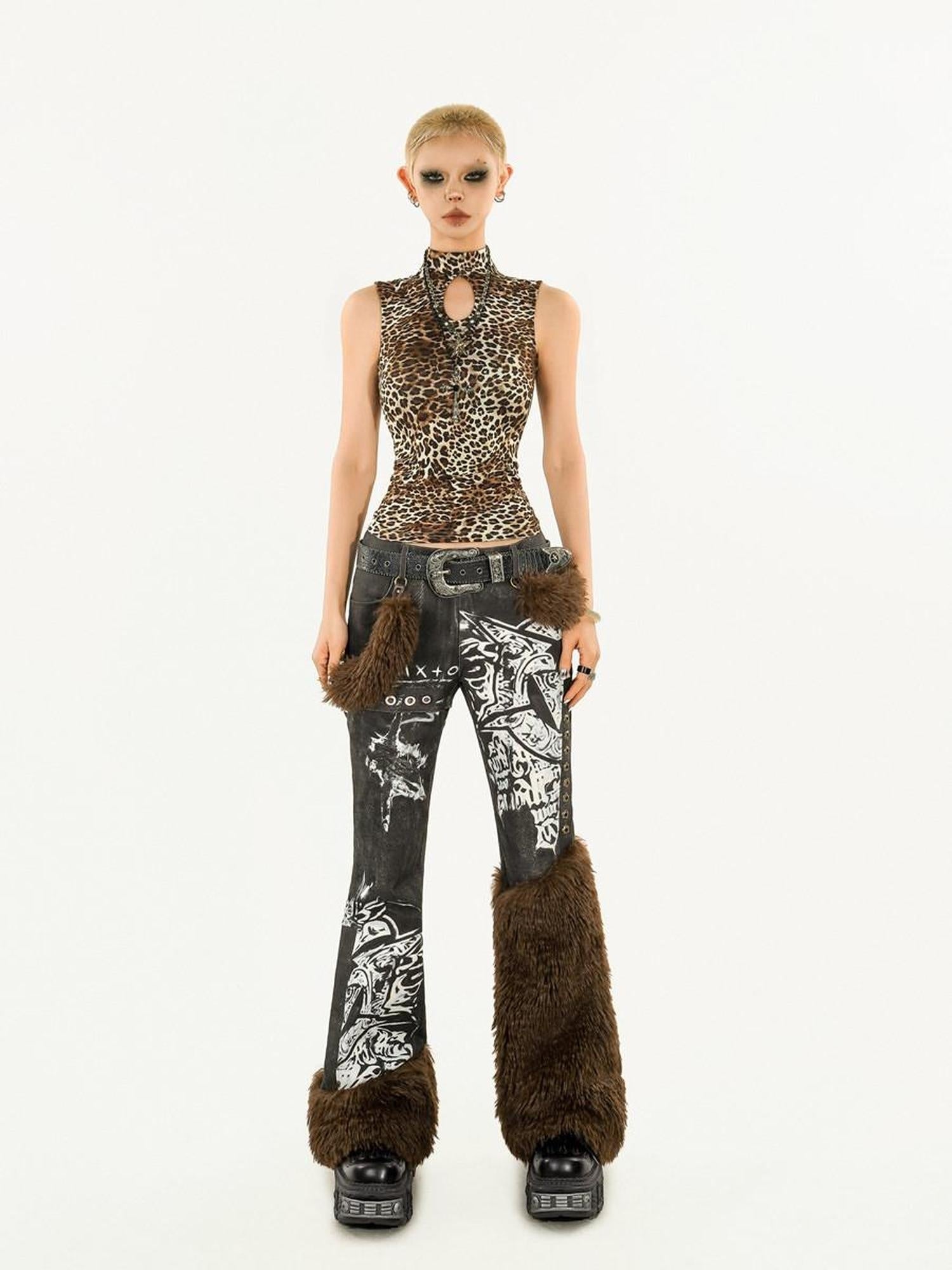 Nico Molly Painted Distressed Low Rise Dark Wash Denim No Stretch Straight Leg Jeans