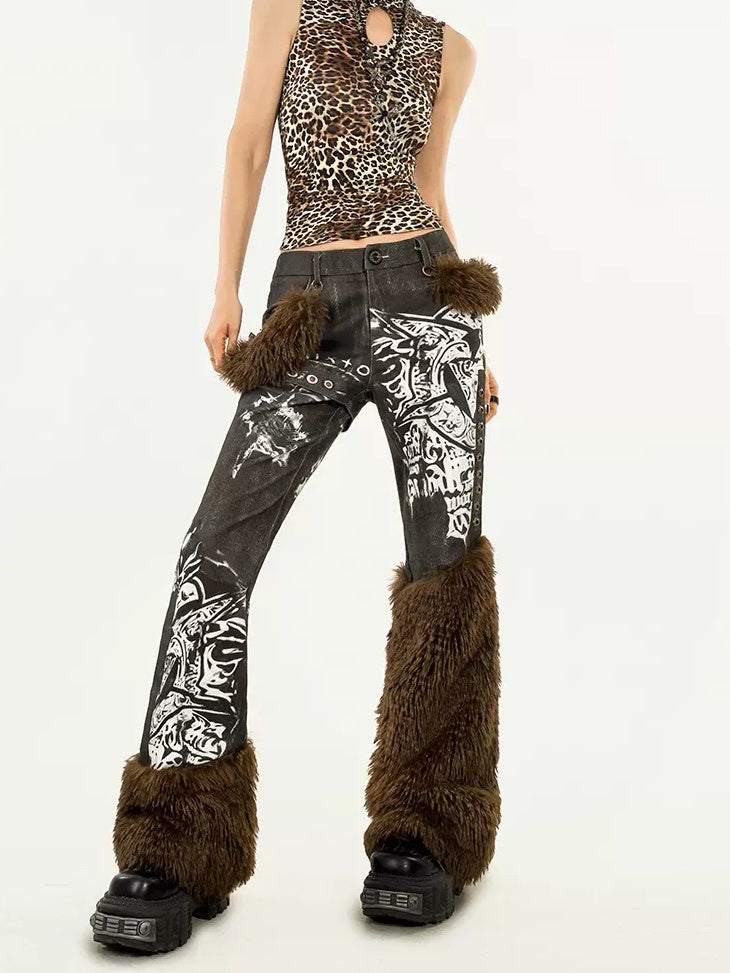 Nico Molly Painted Distressed Low Rise Dark Wash Denim No Stretch Straight Leg Jeans