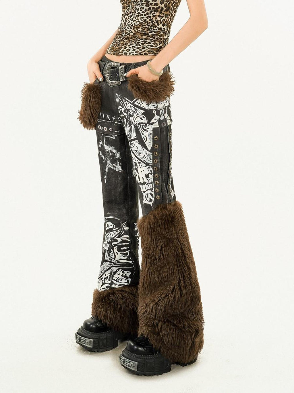 Nico Molly Patchwork Low Rise Dark Wash Casual Women Denim Straight Leg Jeans