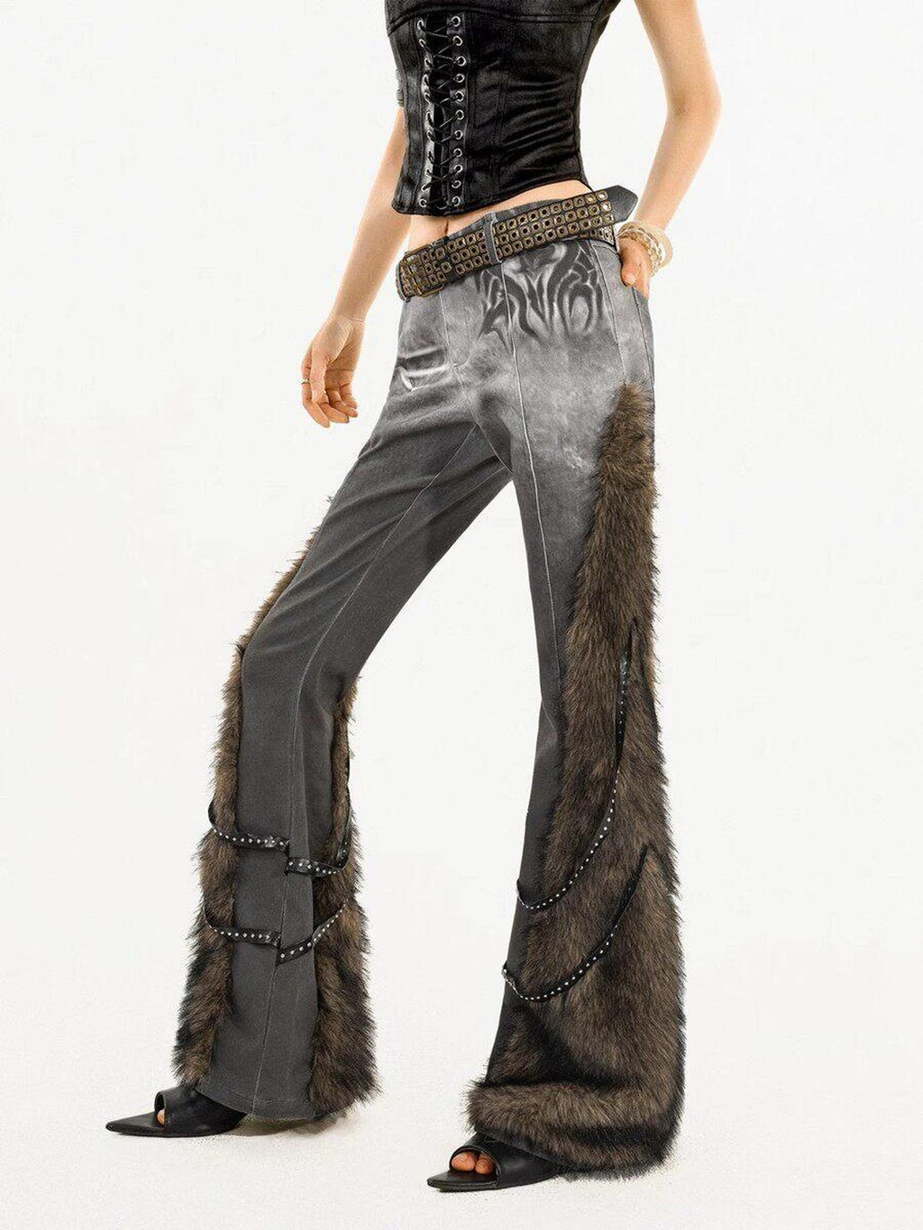 Nico Molly Patchwork Low Rise Dark Wash Casual Women Denim Straight Leg Jeans