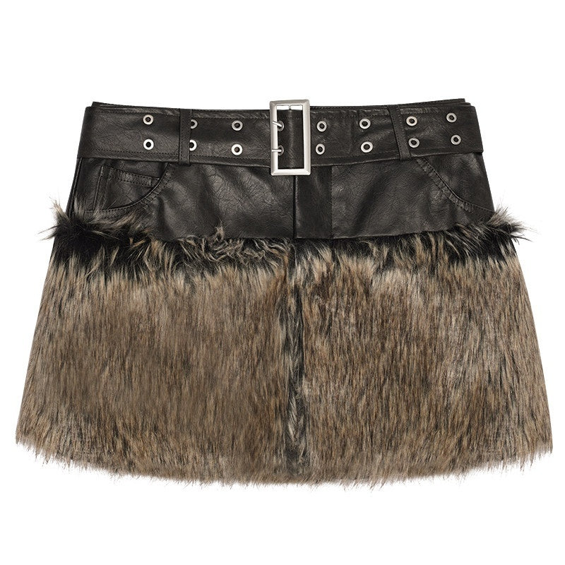 Nico_Molly_Patchwork_Plaid_Mid_Length_Oversized_Dark_Casual_Women_Leather_Jackets_MISSTT