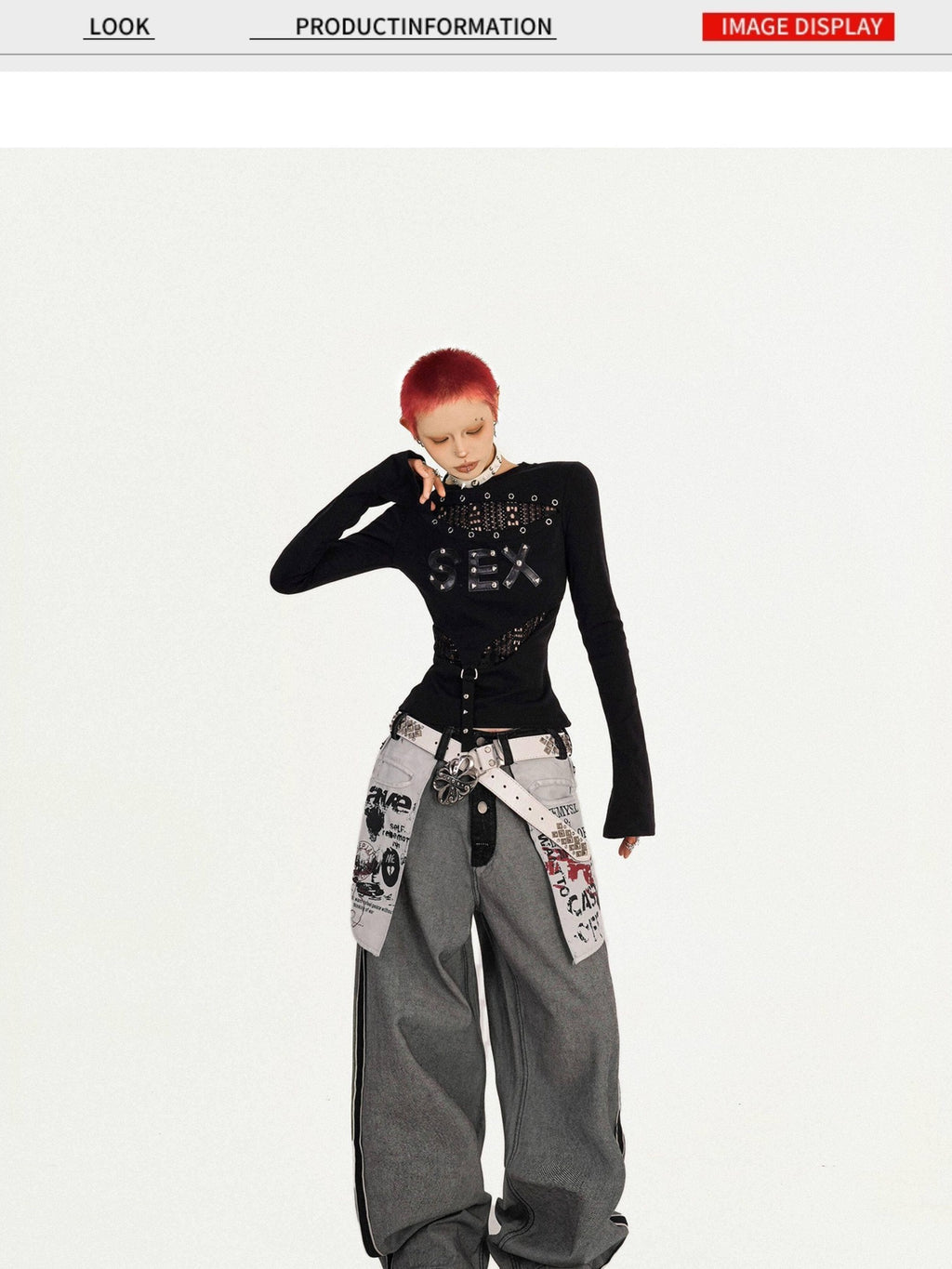 Nico Molly Quick Dry Cutout Slim Sexy Women Black Crew Letter Print Long Sleeve T-Shirts