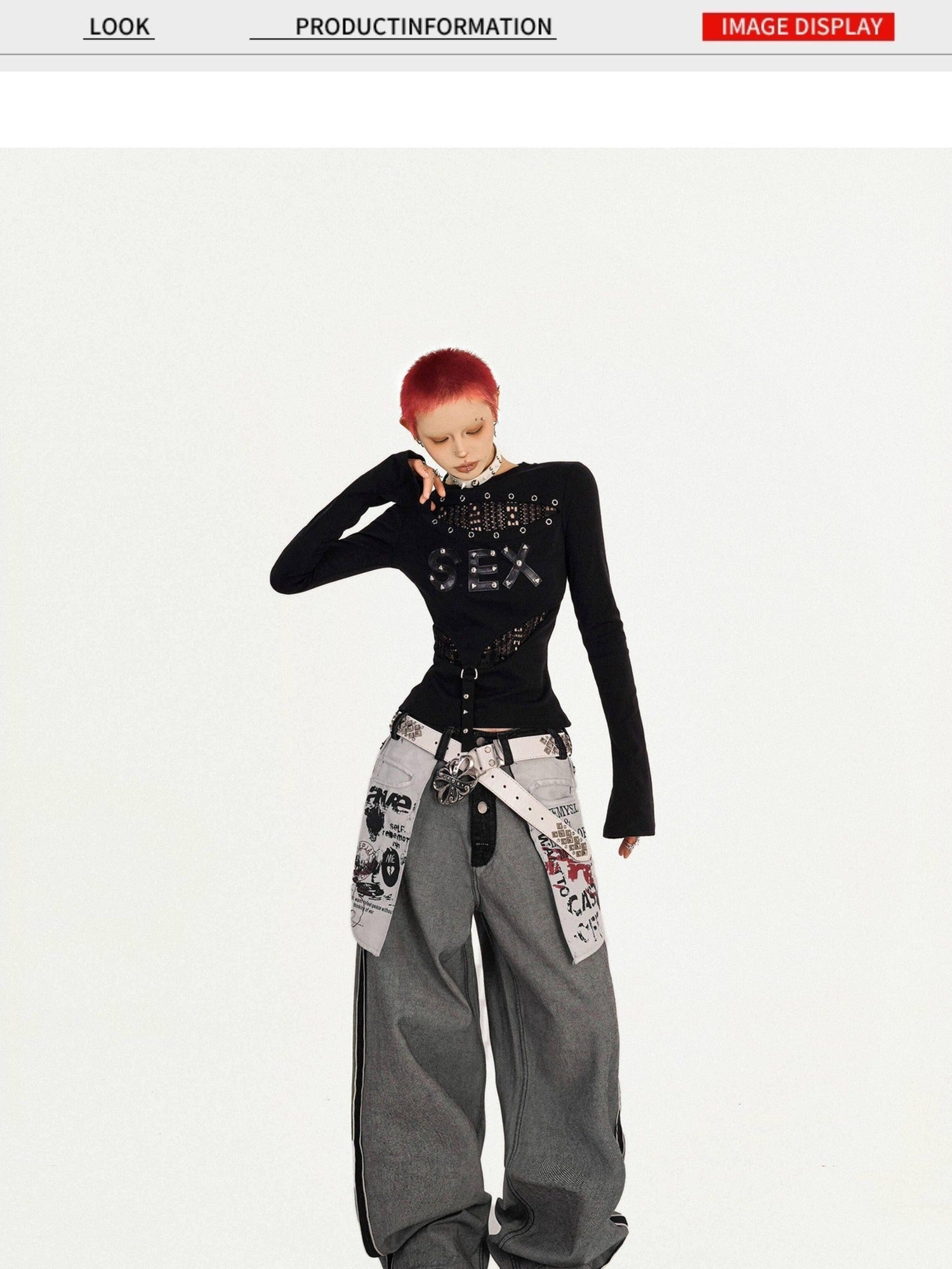 Nico Molly Quick Dry Cutout Slim Sexy Women Black Crew Letter Print Long Sleeve T-Shirts