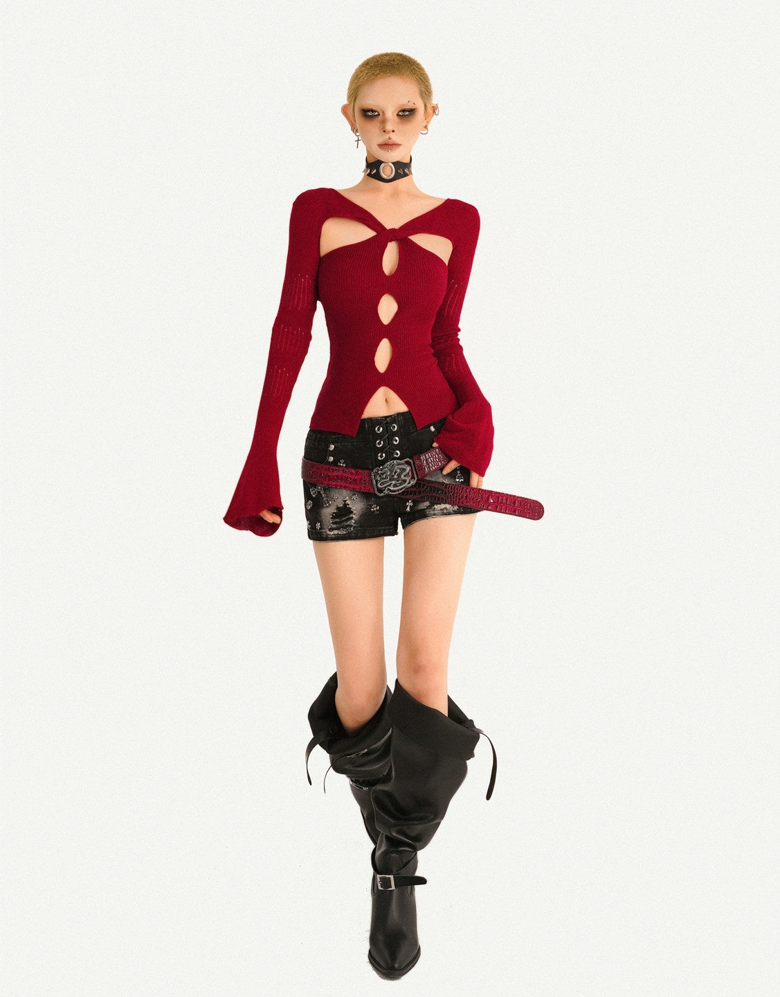 Nico_Molly_Sexy_Slim_Fit_Long_Sleeve_Pullover_Women_Beige_Red_Black_Knitwear_MISSTT