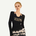 Nico_Molly_Sexy_Slim_Fit_V-neck_A_Line_Sleeves_Black_Letter_Print_Long_Sleeve_T-Shirts_MISSTT