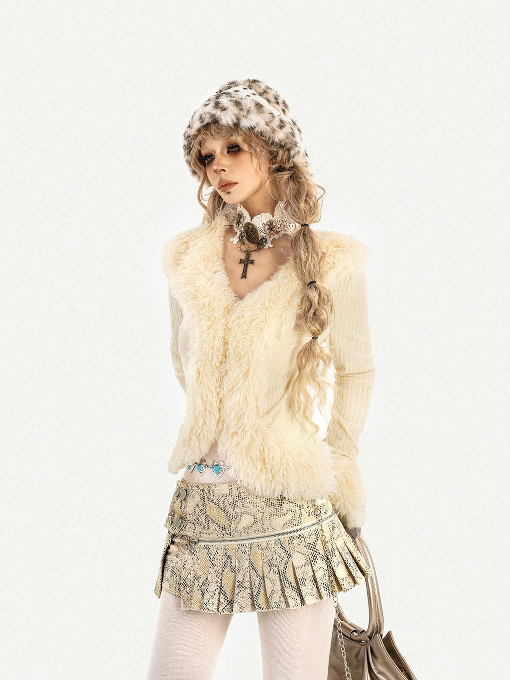 Nico Molly Sexy Slim Fit V-neck Long Sleeve Beige Solid Color Women Knit Cardigans