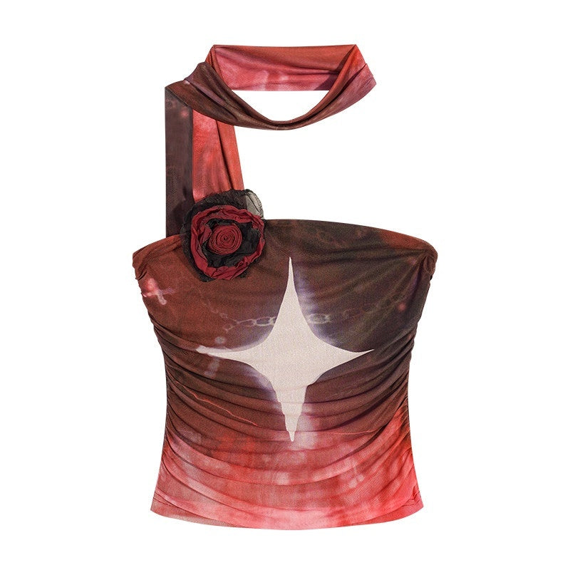 Nico_Molly_Slim_Fit_Red_Printed_Short_Crop_Original_Design_Casual_Party_Women_Tube_Tops_MISSTT