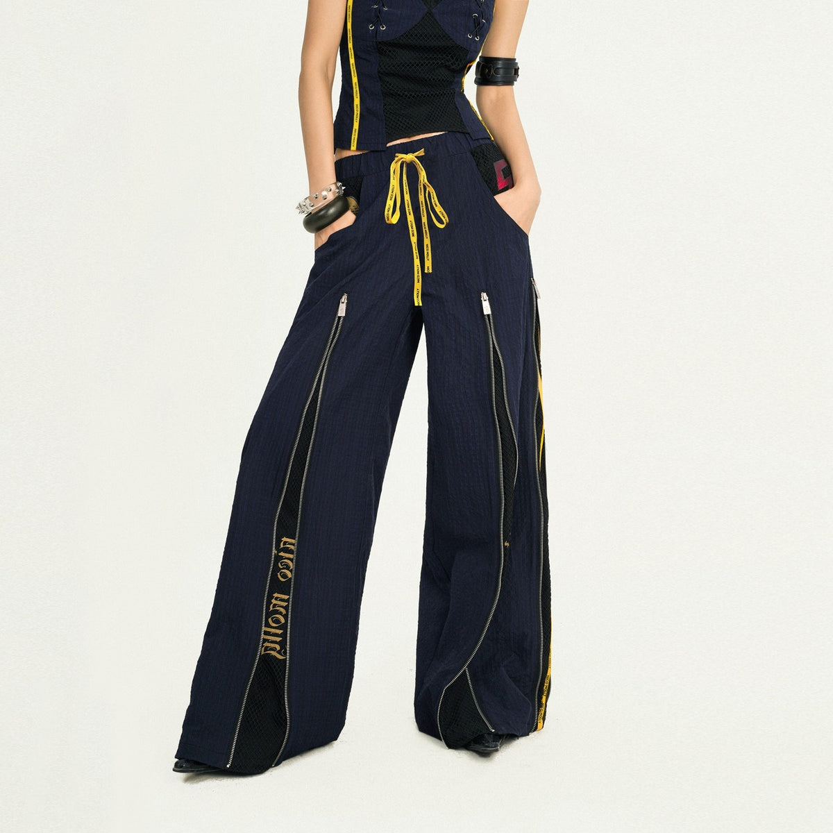 Nico_Molly_Slim_Fit_Sleeveless_Pullover_Retro_Casual_Office_Blue_Two_Piece_Top_&_Pants_Sets_MISSTT