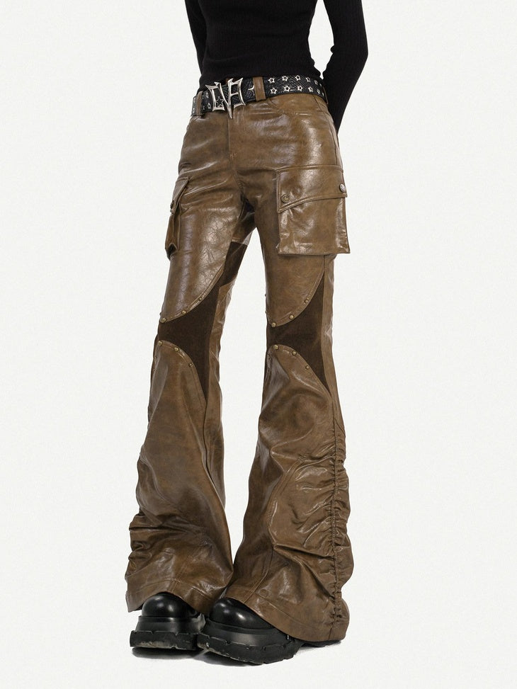 Nico Molly Slim Fit Subtle Flare Natural Waist Brown Original Design Women Cargo Pants