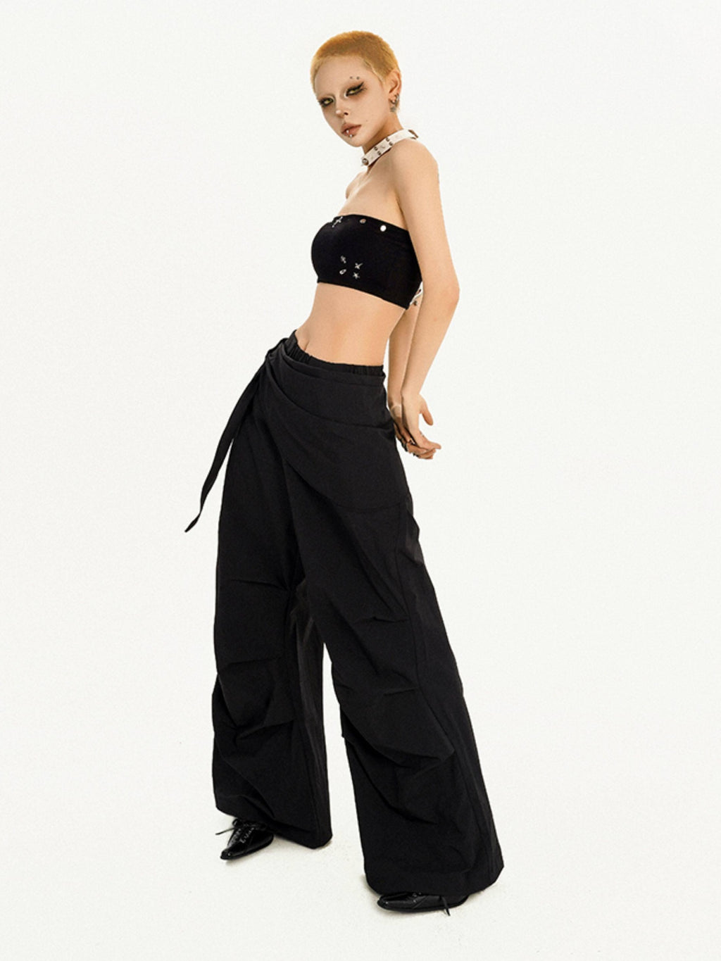 Nico Molly Studded Slim Fit Cropped Original Design Youth Solid Color Tube Tops