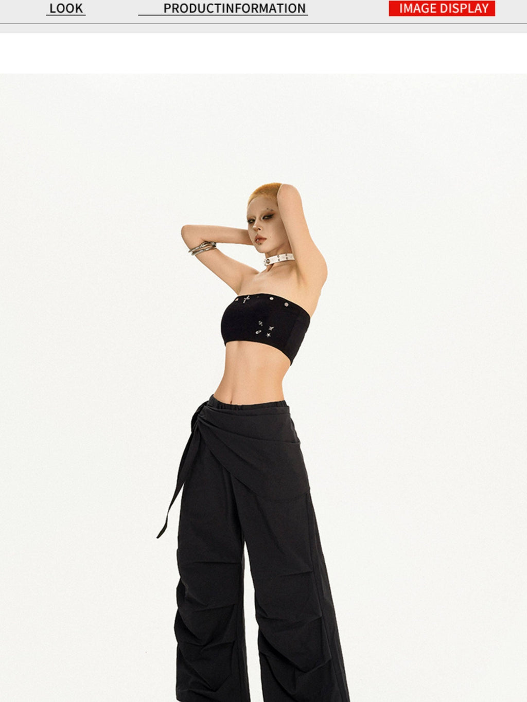 Nico Molly Studded Slim Fit Cropped Original Design Youth Solid Color Tube Tops
