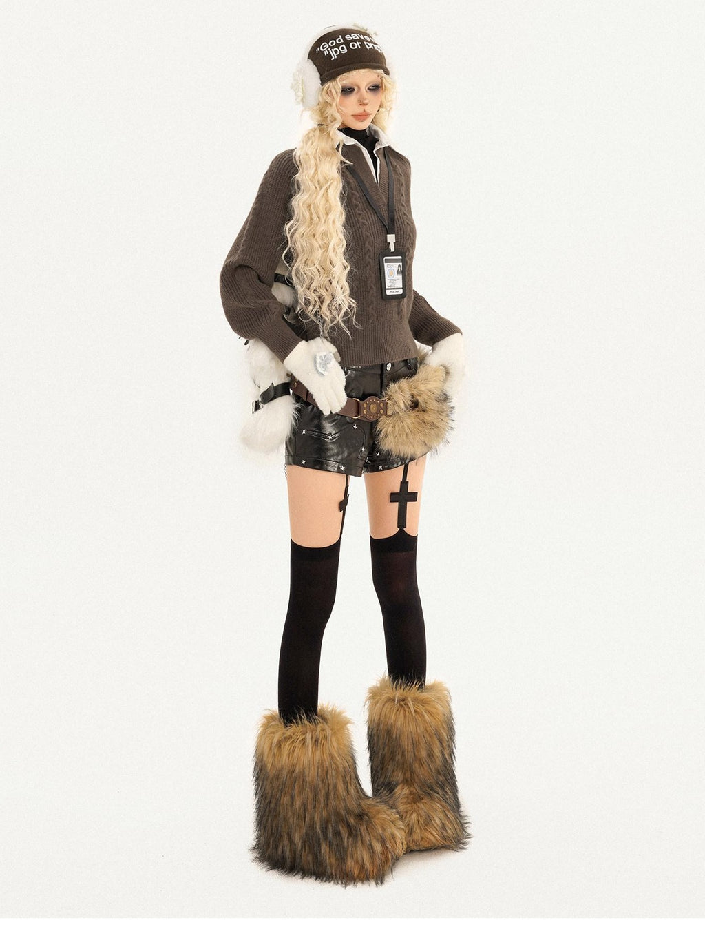 Nico Molly Thick Warm Turtleneck Layered Oversized College Style Women Long Sleeve Knitwear