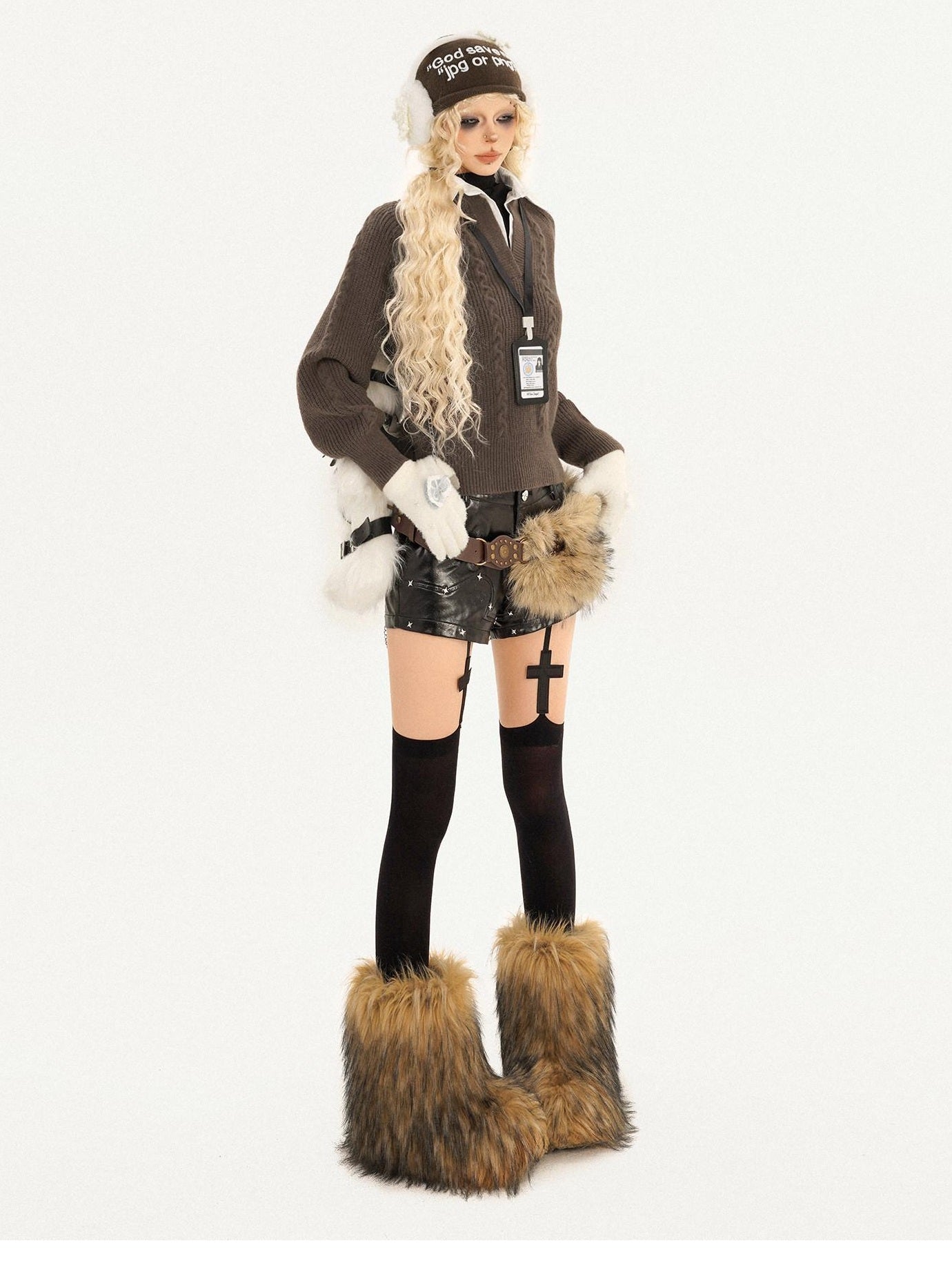 Nico Molly Thick Warm Turtleneck Layered Oversized College Style Women Long Sleeve Knitwear