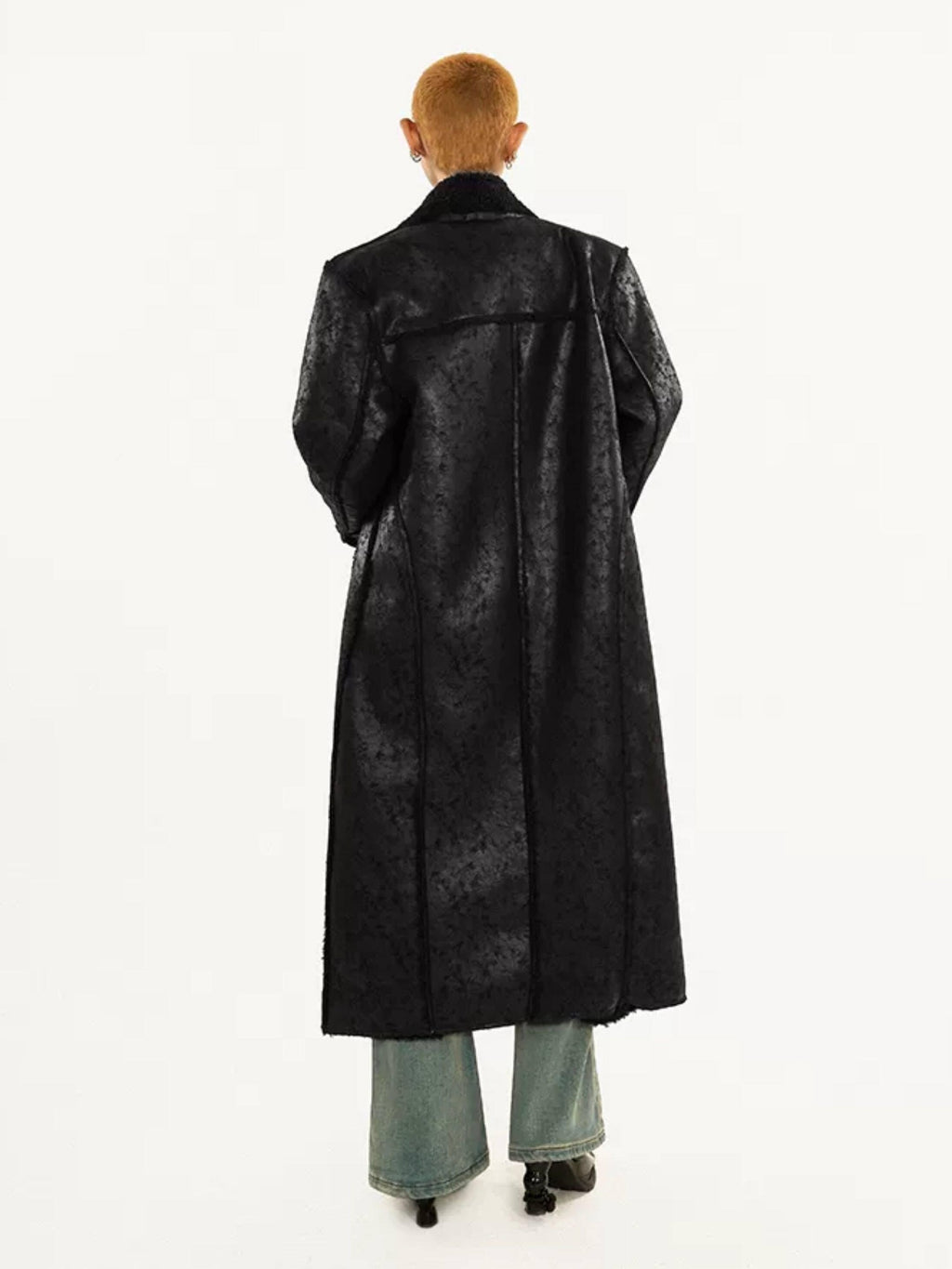 Nico Molly Thickened Oversized Streetwear Double Breasted Black Brown Women Long Coats