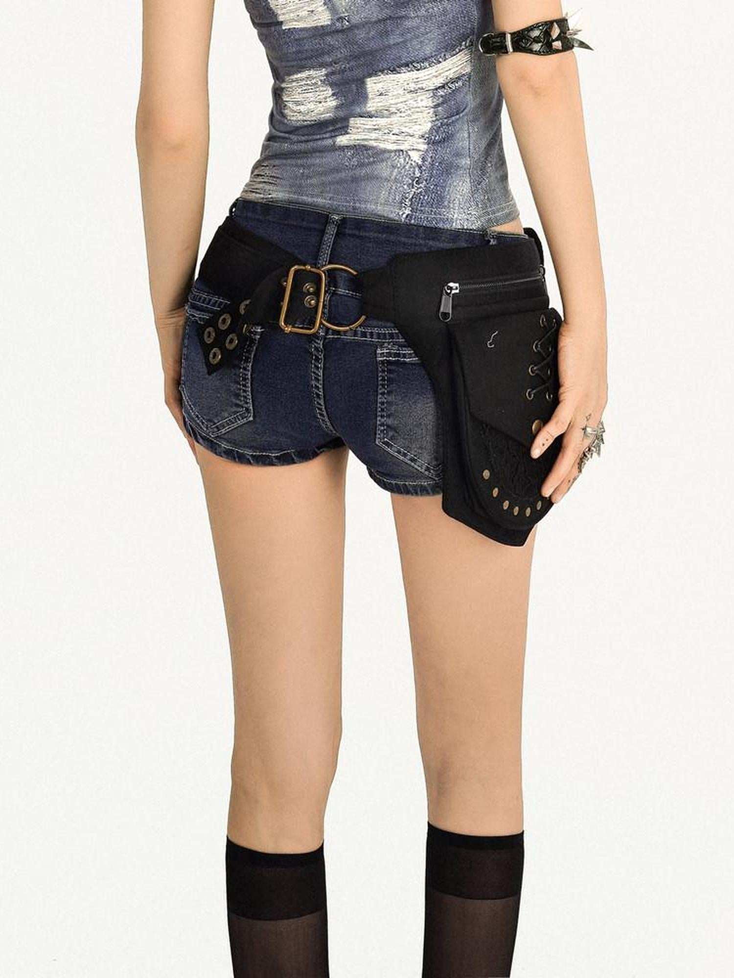 Nico Molly Versatile Vintage Denim Style Unisex Youth Black Brown Waist Belts