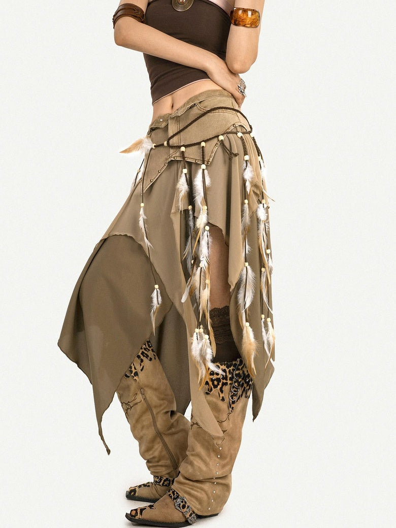 Nico Molly Versatile Vintage Ethnic Brown Waist Belt For Young Women Stylish Belts