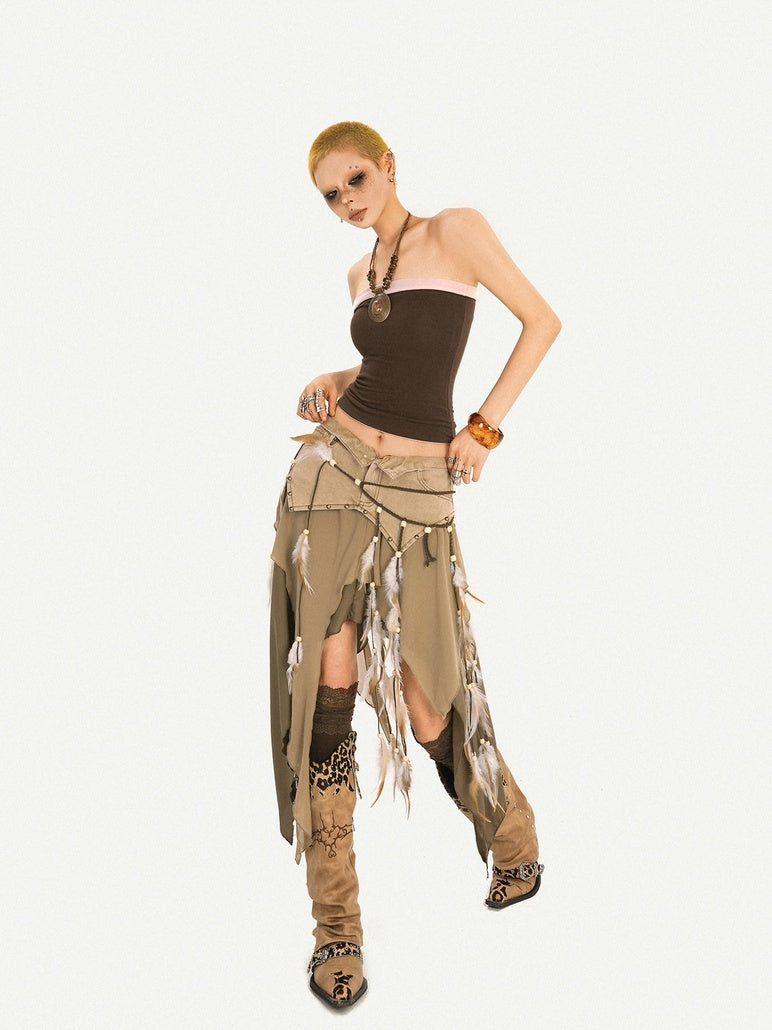 Nico Molly Versatile Vintage Ethnic Brown Waist Belt For Young Women Stylish Belts