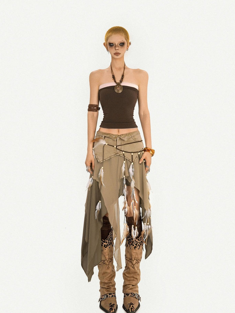 Nico Molly Versatile Vintage Ethnic Brown Waist Belt For Young Women Stylish Belts