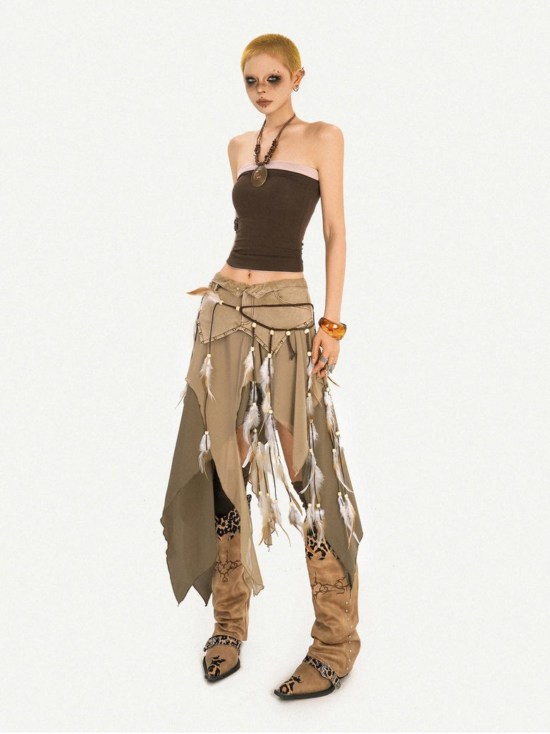 Nico Molly Versatile Vintage Ethnic Brown Waist Belt For Young Women Stylish Belts