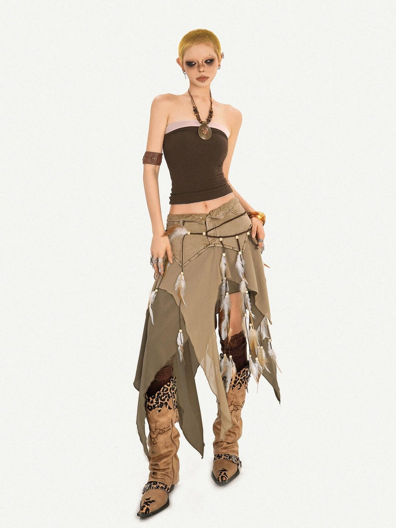 Nico Molly Versatile Vintage Ethnic Brown Waist Belt For Young Women Stylish Belts