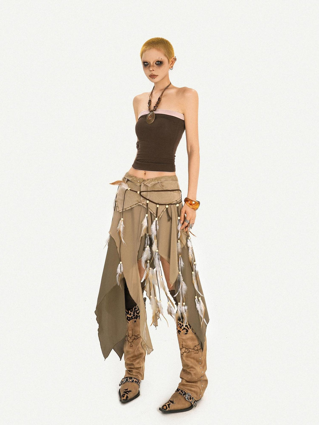 Nico Molly Versatile Vintage Ethnic Brown Waist Belt For Young Women Stylish Belts